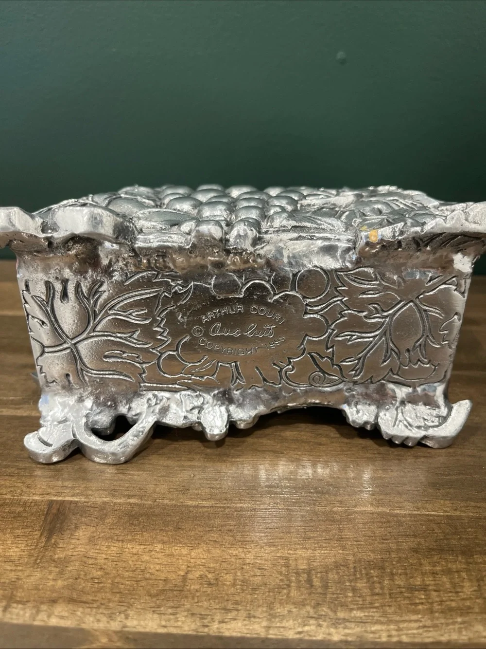 Arthur Court Silver Grape Vine Serving Bowl and Napkin Holder